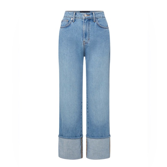 Veronica Beard Dylan Straight-Leg JeanCuffed Size 27